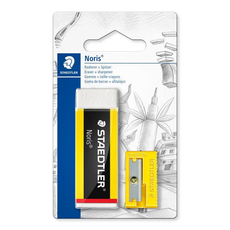 Staedtler Noris Eraser 526 N & Sharpener – Blister Card
