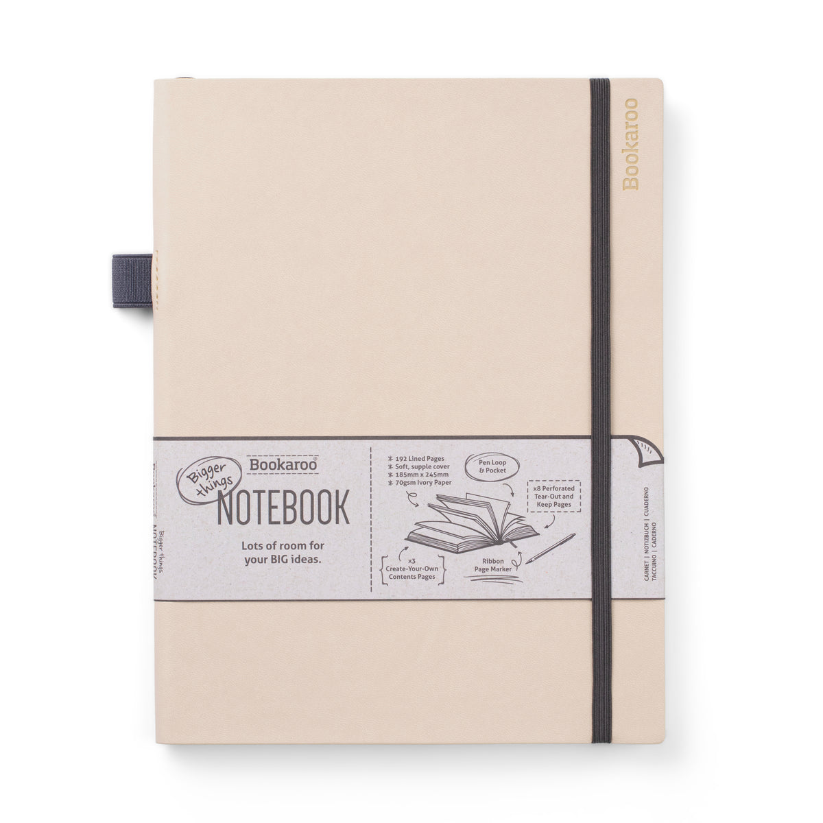 Bookaroo Bigger Things Notebook Journal - Cream