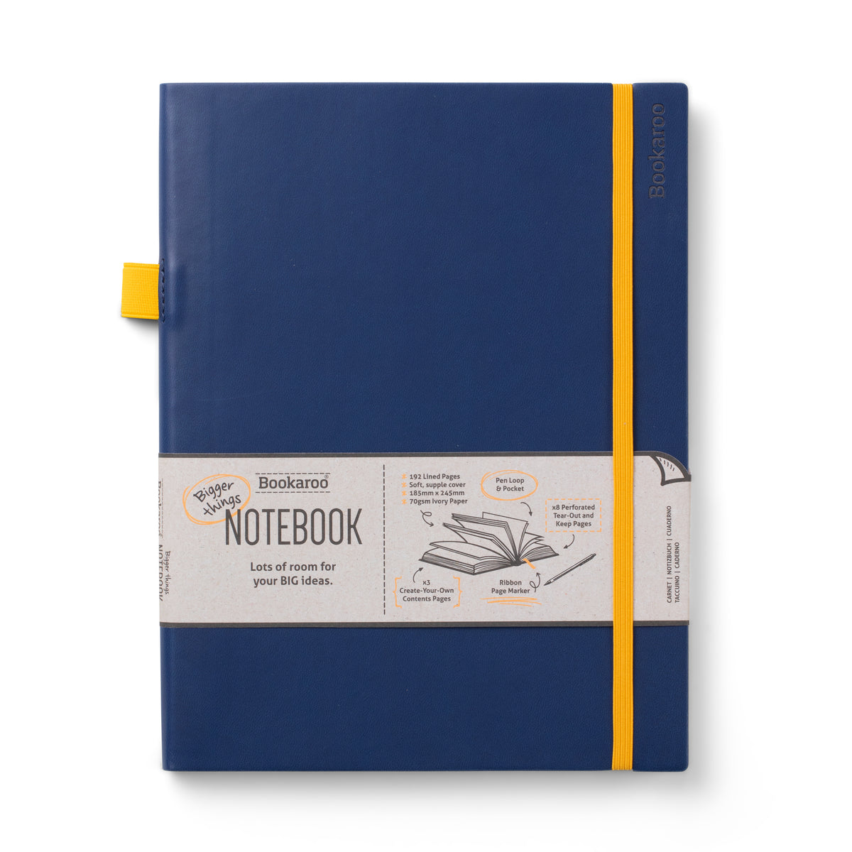 Bookaroo Bigger Things Notebook Journal - Navy