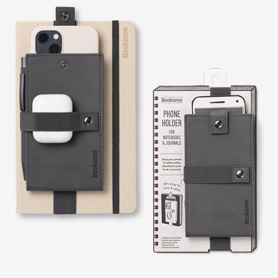 Bookaroo Phone Holder for Notebooks & Journals - Charcoal
