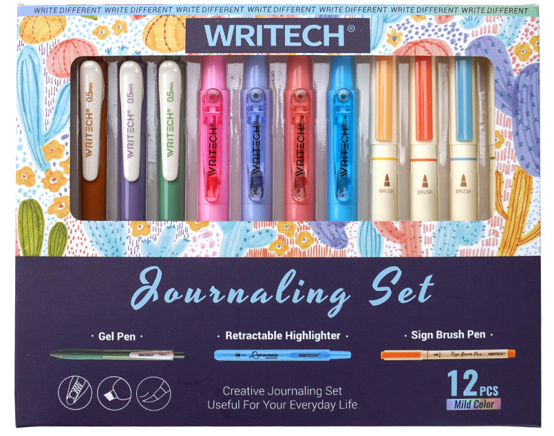Writech Colour Coded Journal Set, mild colours, in paper box