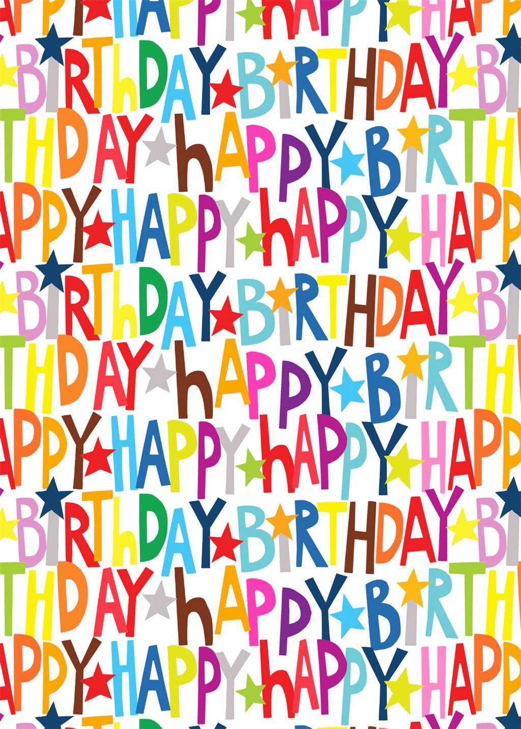 Happy Birthday Wrapping Paper Sheet by Paper Salad
