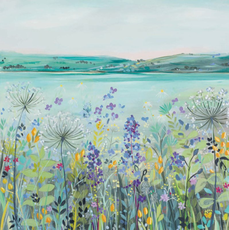Wildflowers Meadow Painting Blank Greetings Card