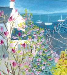 Garden by the Sea Painting Blank Greetings Card