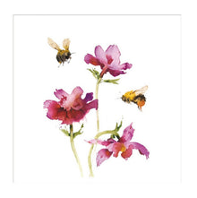 Millbank Bees and Anemones Blank Greetings Card