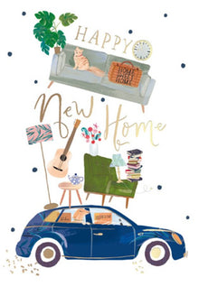 New Pad Packed Car New Home Card