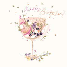 Peach & Prosecco Gin and Tonic Birthday Card