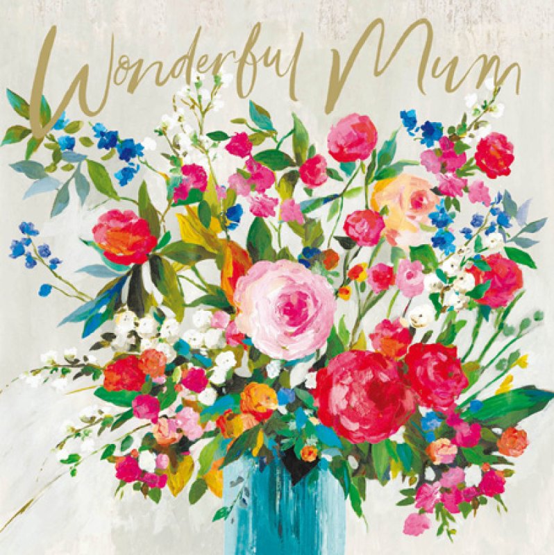 Bouquet Wonderful Mum Birthday Card