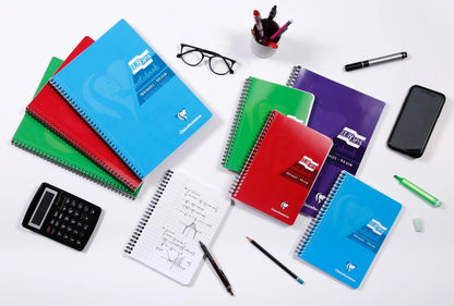 Clairefontaine Europa Glossy Wirebound Notebook - A4 Lined with Margin - 180 Pages - Red