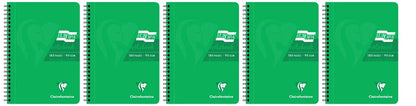 Clairefontaine Europa Glossy Wirebound Notebook - A5 Lined with Margin - 180 Pages - Green
