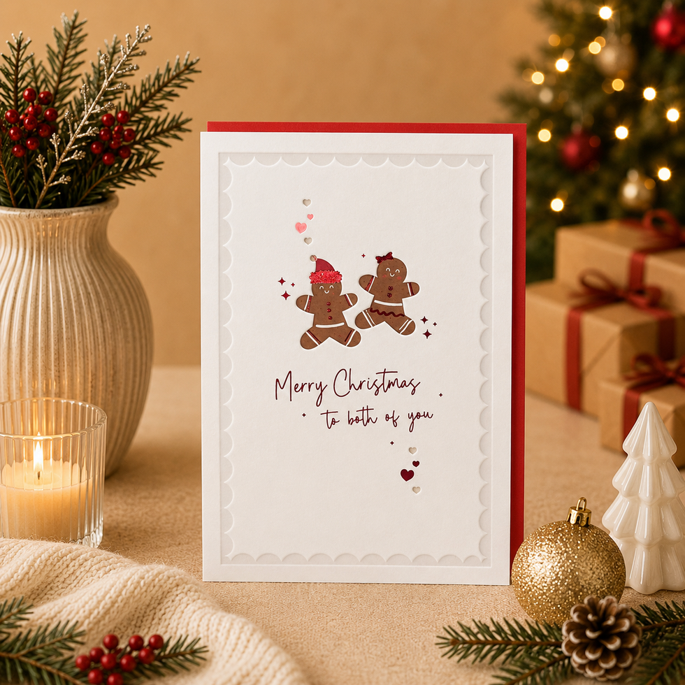 Copacetic Christmas To Both of You Christmas Card by Heyyy