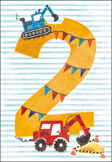 Big Top Day Diggers 2nd Birthday Card