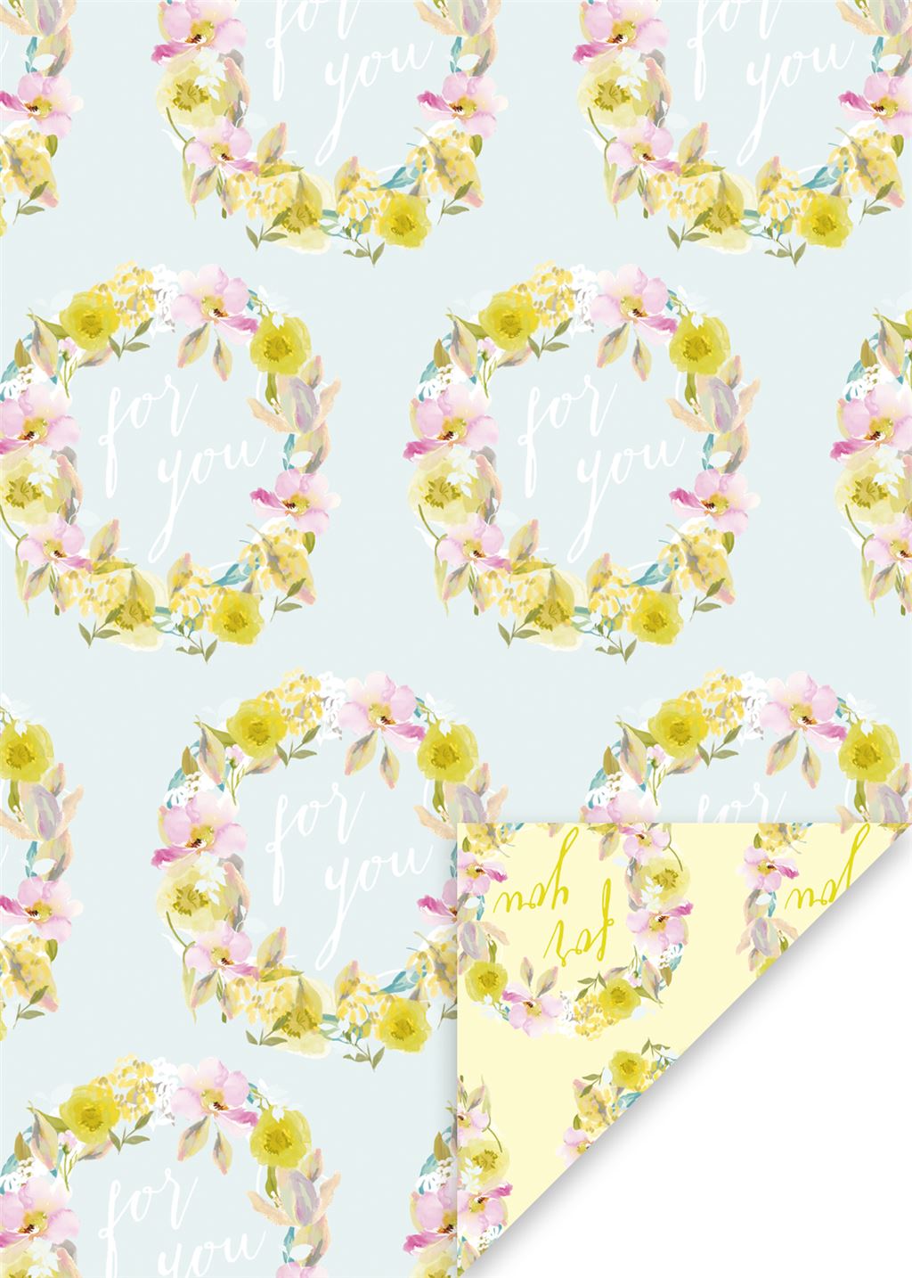 Easter Wreath Wrapping Paper Sheet by Stephanie Dyment