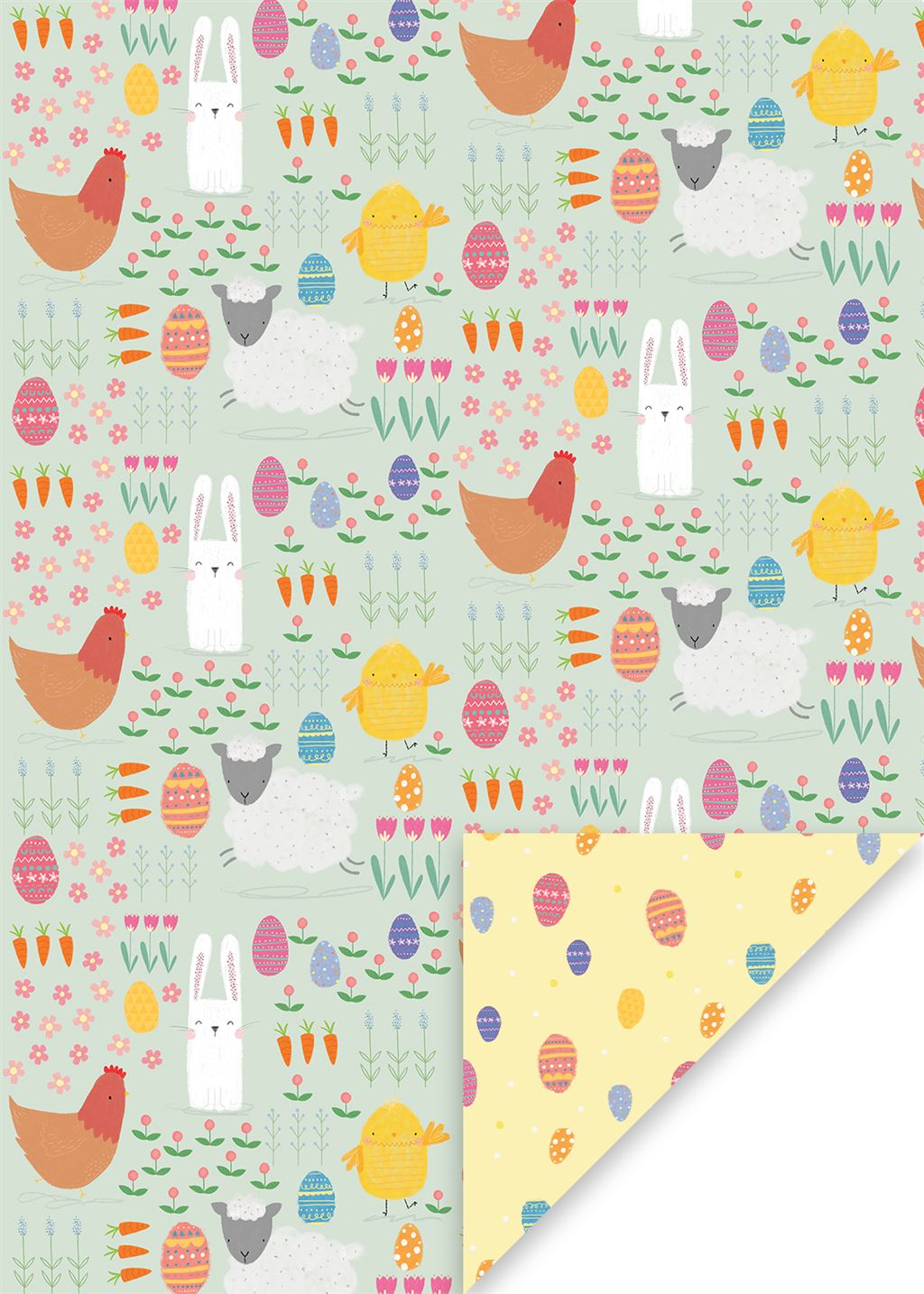 Easter Garden Wrapping Paper Sheet