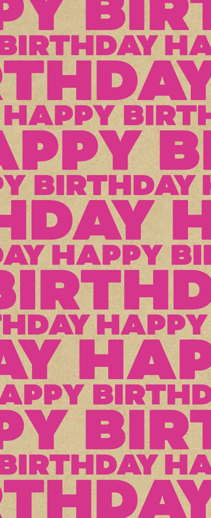 Happy Birthday Pink Kraft Patterned Tissue Paper (4 Sheets)