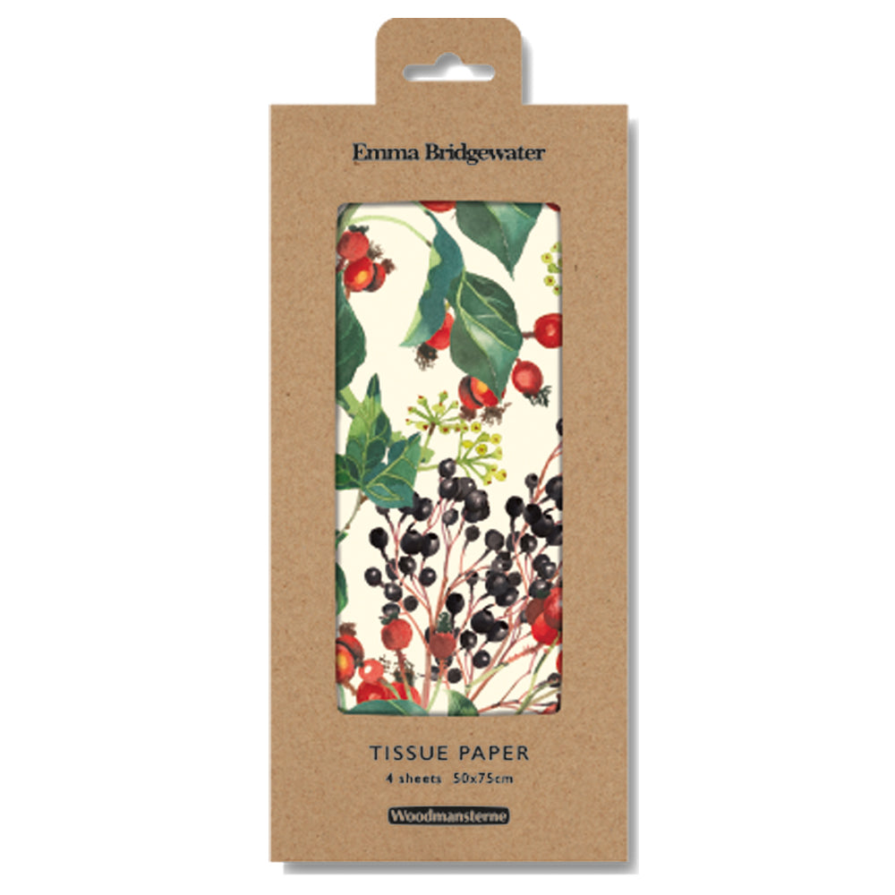 Emma Bridgewater Winter Flowers Christmas Tissue Paper | 4 Sheets