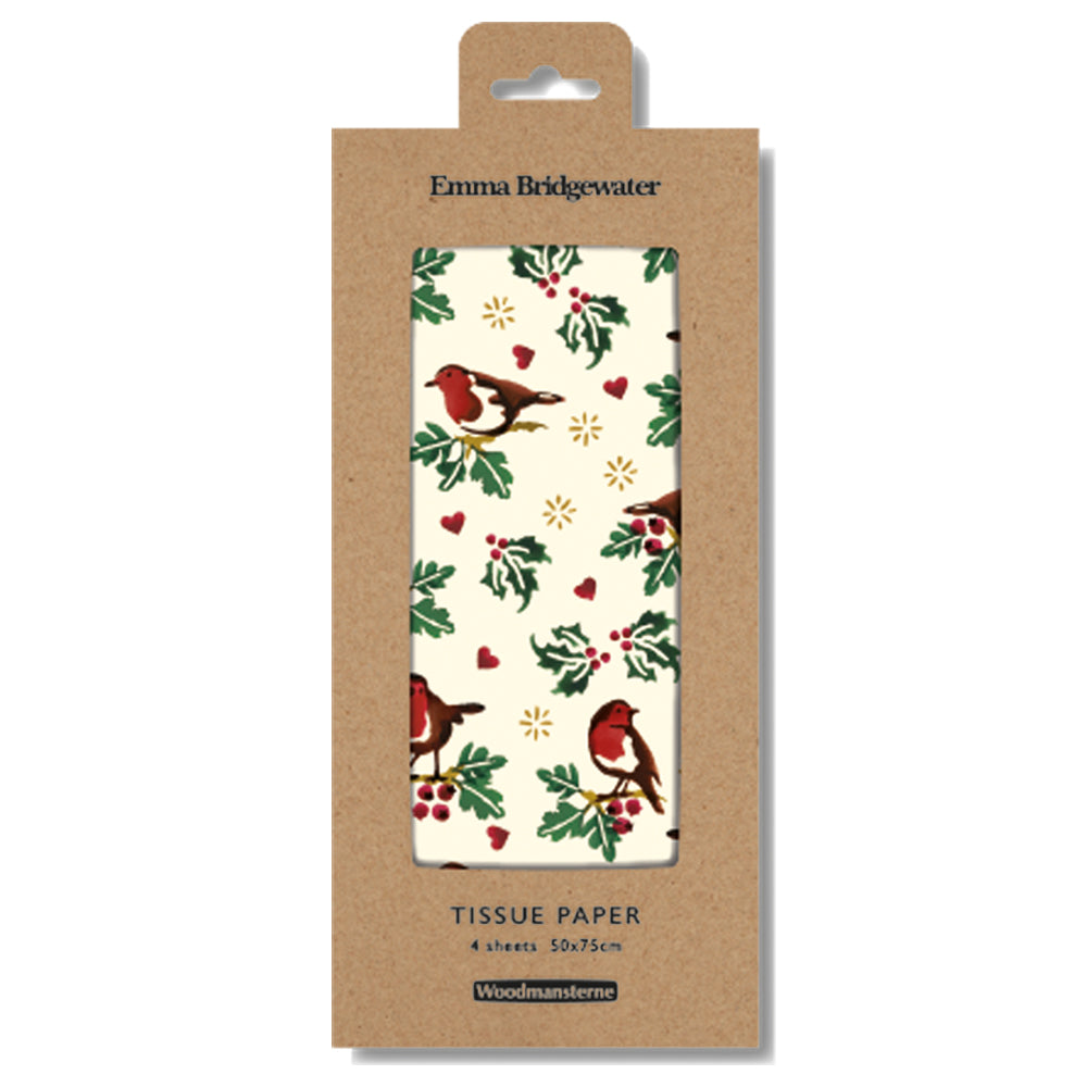 Emma Bridgewater Little Robin Christmas Tissue Paper | 4 Sheets