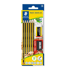 Staedtler Noris Sketching Pencil Set – 6 Assorted Degrees with Eraser and Sharpener – image 1