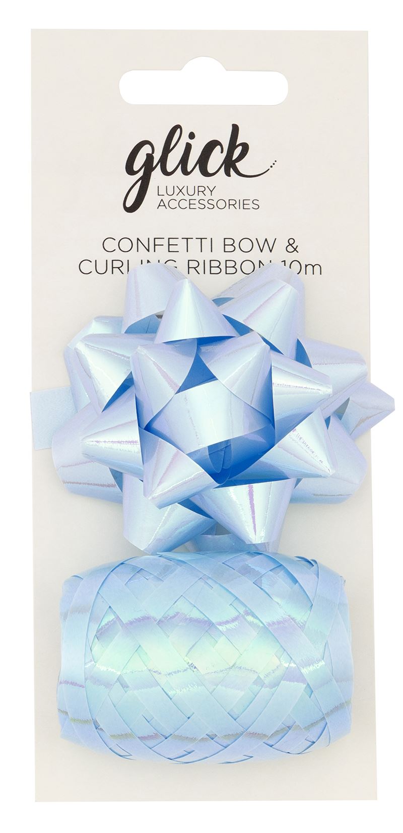 Irridescent Baby Blue Bow & Curling Ribbon Set