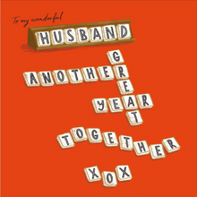 To My Wonderful Husband Happy Anniversary Greetings Card