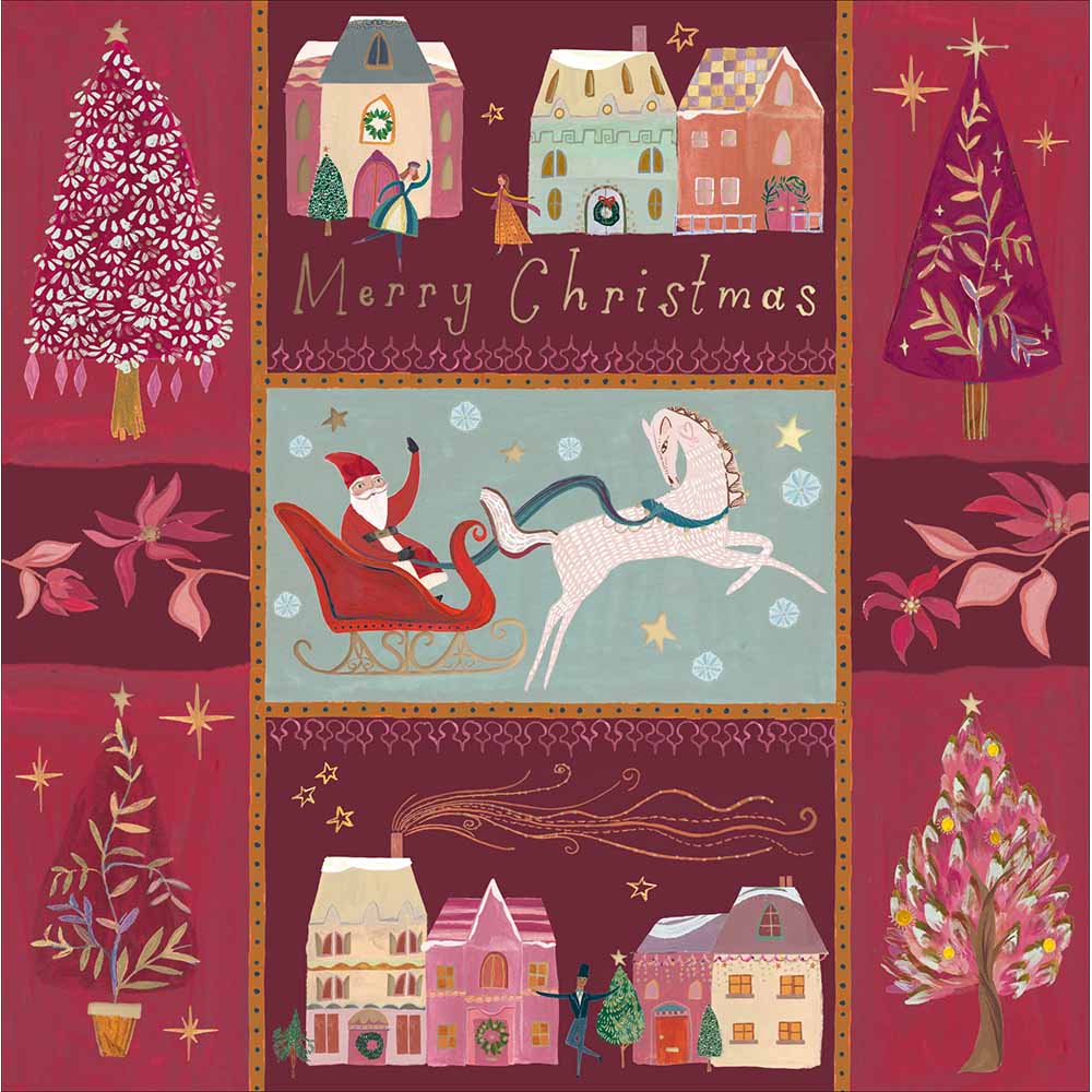 Coming to Town Tapestry Christmas Card