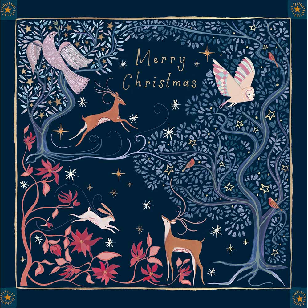 Fallow and Feather Tapestry Christmas Card