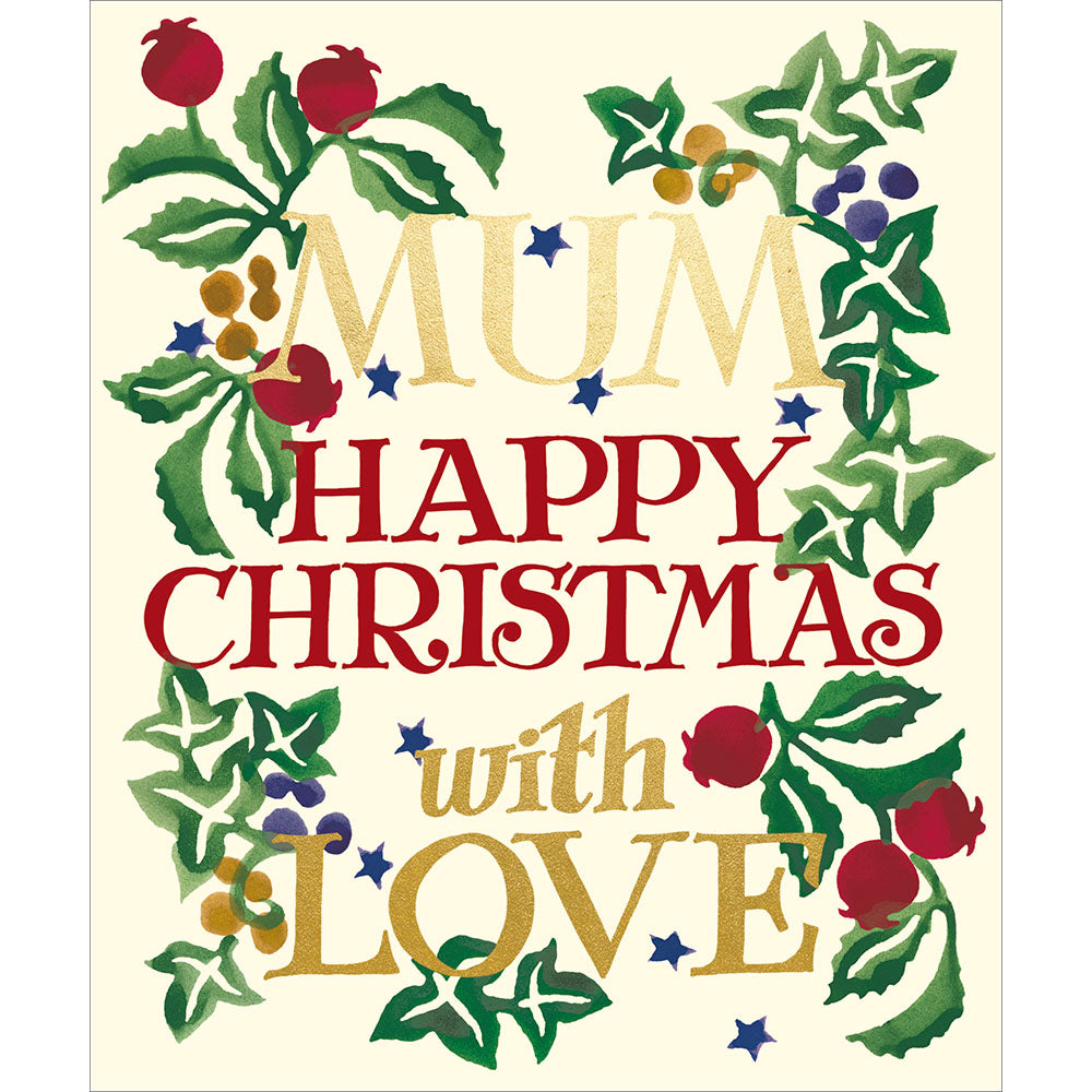 Emma Bridgewater Mum Happy Christmas with Love Card