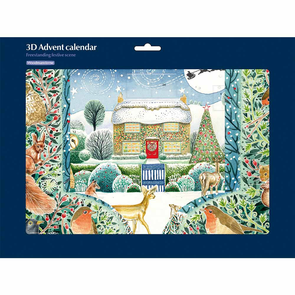 Winter Cottage 3D Freestanding Advent Calendar