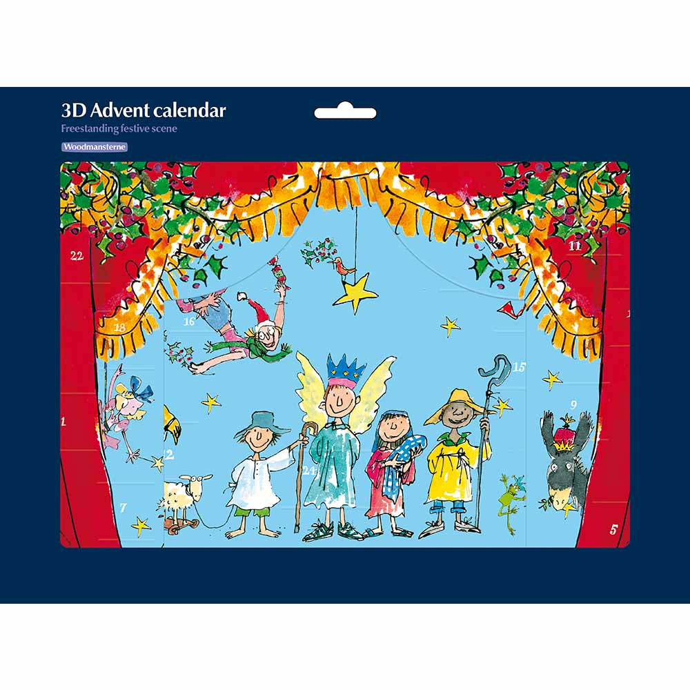 Quentin Blake Nativity Play 3D Freestanding Advent Calendar