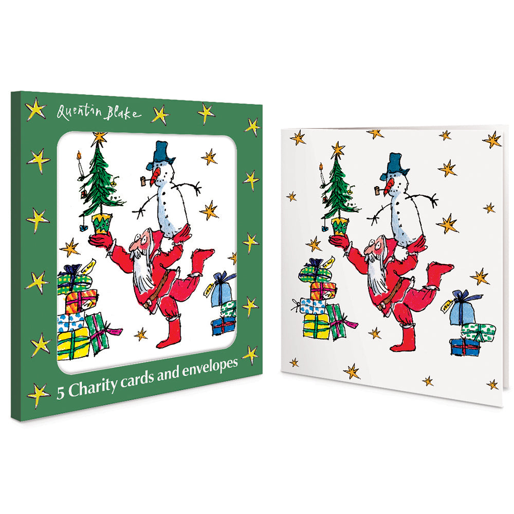 Quentin Blake Fun with Santa Charity Christmas Cards | Pack of 5
