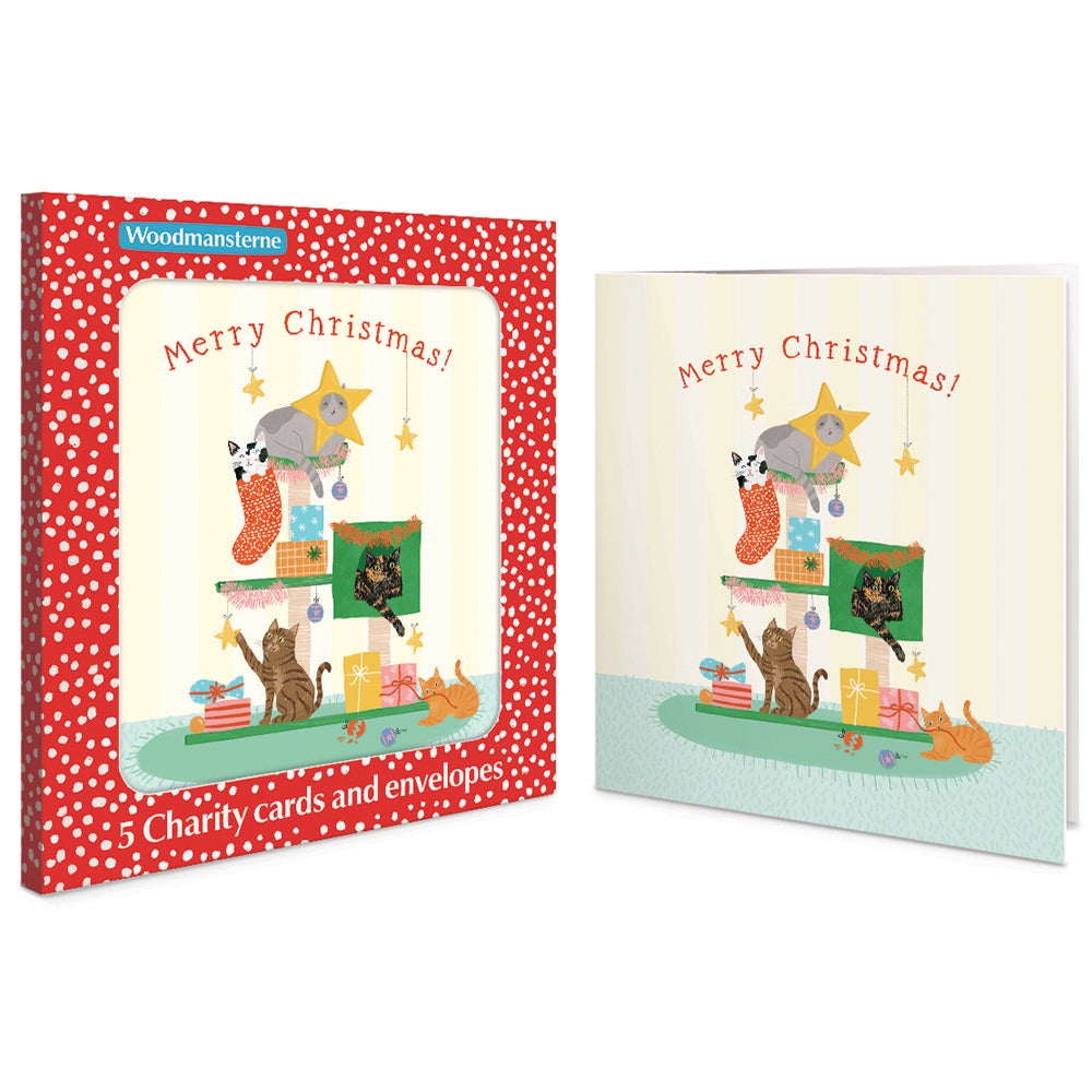 Purrfect Presents Cats Charity Christmas Cards | Pack of 5