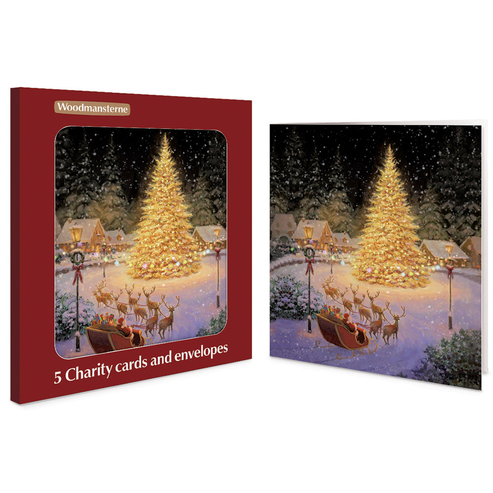 Still the Night Golden Tree Charity Christmas Cards | Pack of 5