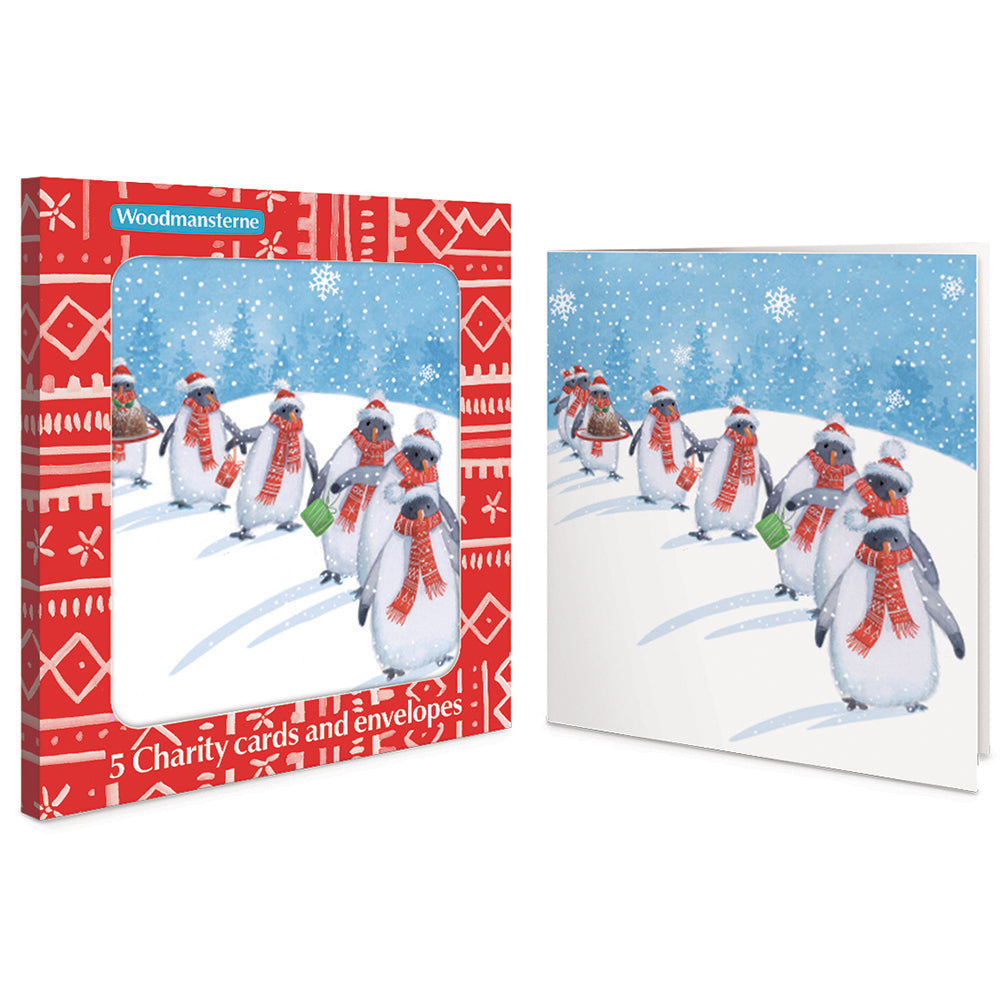 Penguin Parade Charity Christmas Cards | Pack of 5