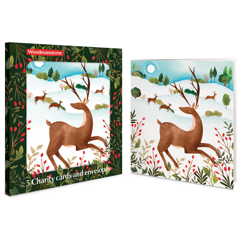 Winter Deer Charity Christmas Cards | Pack of 5
