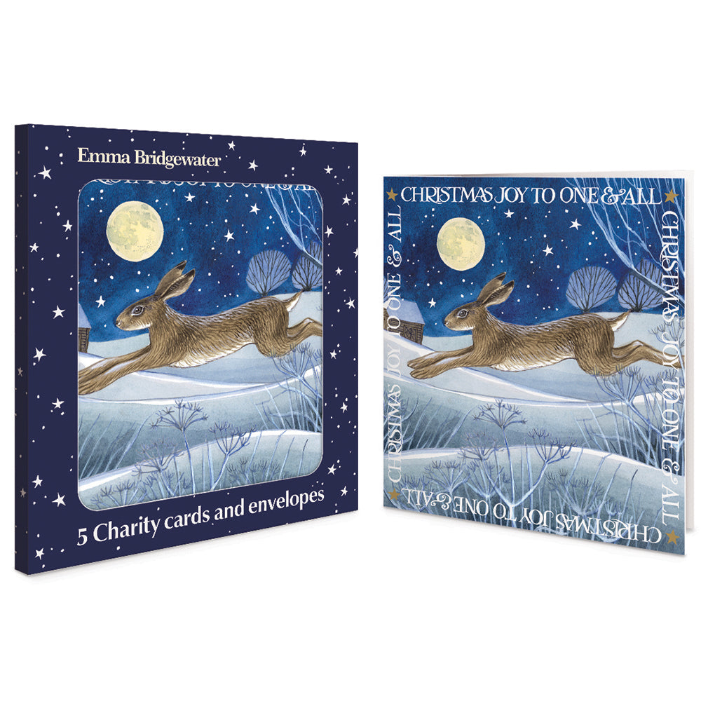 Emma Bridgewater Midnight Hare Charity Christmas Cards | Pack of 5