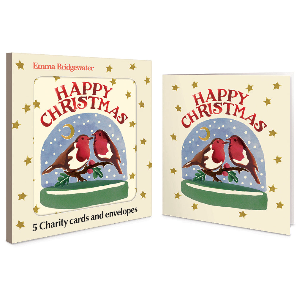 Emma Bridgewater Starry Snowglobe Charity Christmas Cards | Pack of 5
