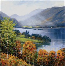 The Lakes Autumn Landscape Blank Greetings Card