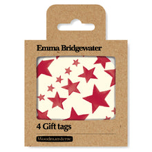 Emma Bridgewater Red Stars Christmas Gift Tags | Pack of 4