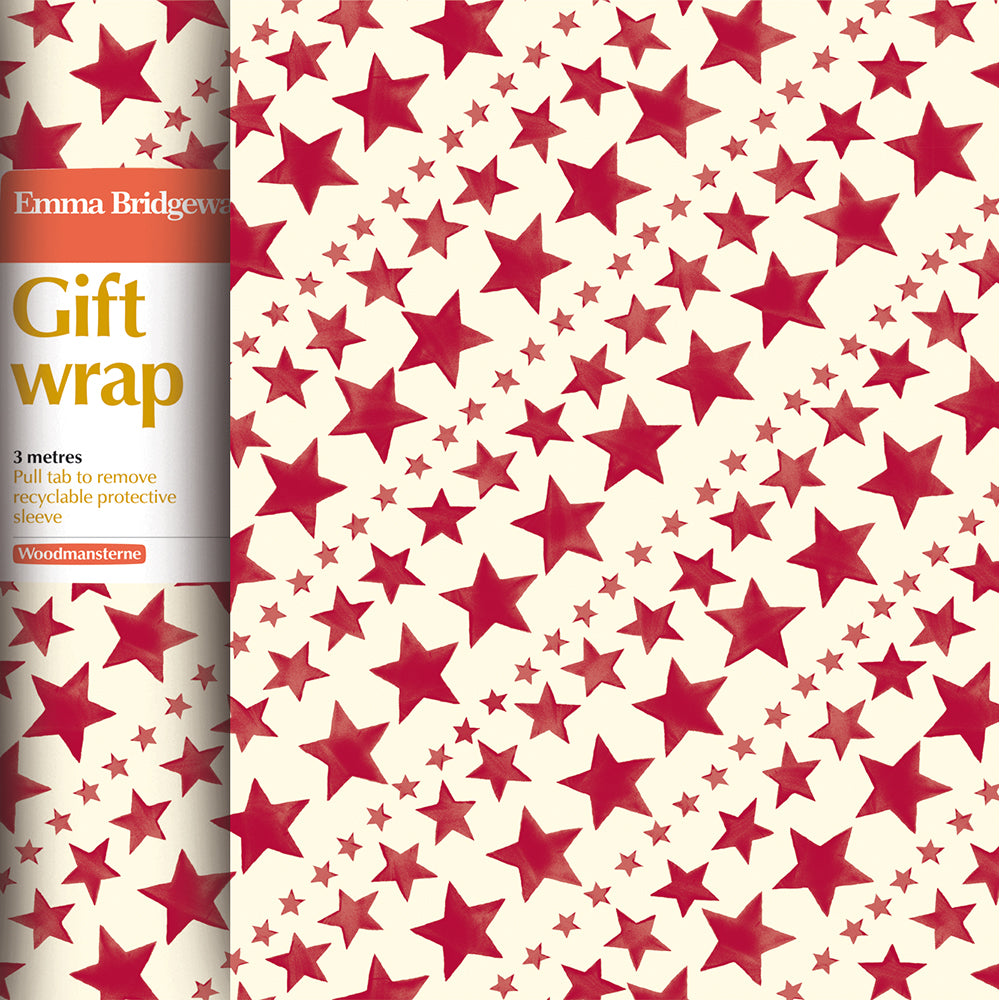 Emma Bridgewater Red Stars Christmas Gift Wrap | 3m Roll