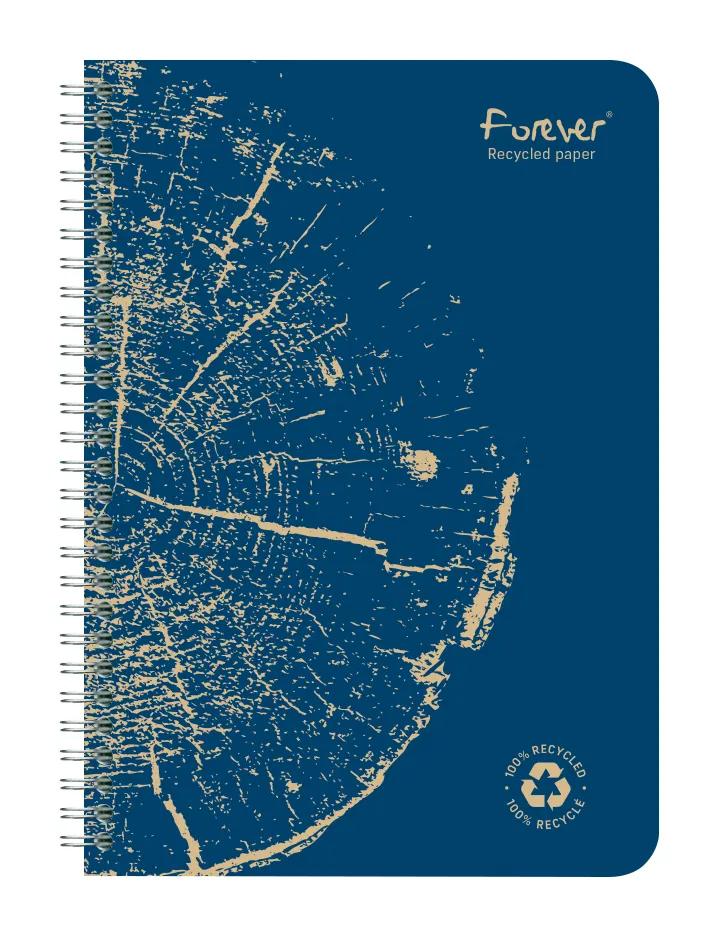 Clairefontaine Forever Recycled Wirebound Notebook - A5 Lined - 120 Pages - Assorted Colours