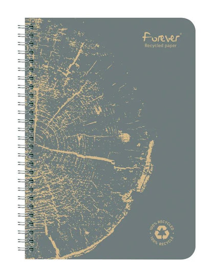 Clairefontaine Forever Recycled Wirebound Notebook - A5 Lined - 120 Pages - Assorted Colours