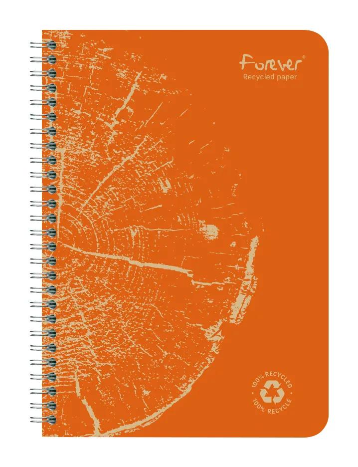 Clairefontaine Forever Recycled Wirebound Notebook - A5 Lined - 120 Pages - Assorted Colours