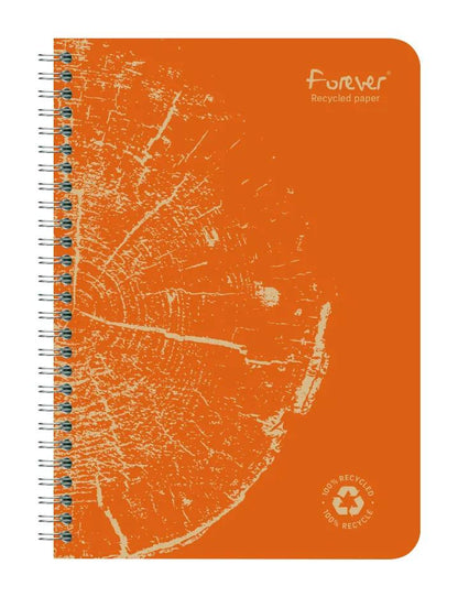 Clairefontaine Forever Recycled Wirebound Notebook - A5 Lined - 120 Pages - Assorted Colours