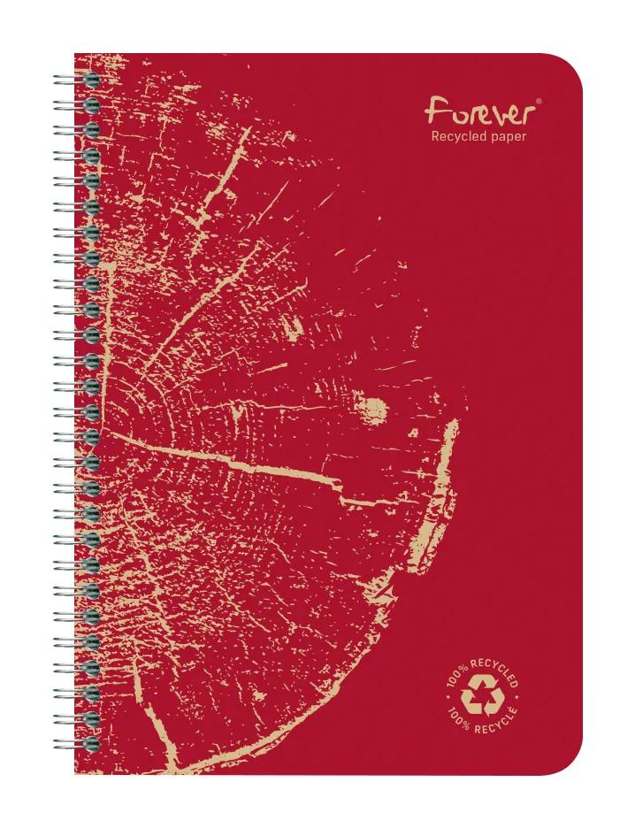 Clairefontaine Forever Recycled Wirebound Notebook - A5 Lined - 120 Pages - Assorted Colours