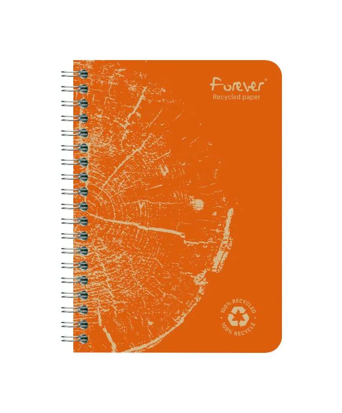 Clairefontaine Forever Recycled Wirebound Notebook - A6 Lined - 120 Pages - Assorted Colours