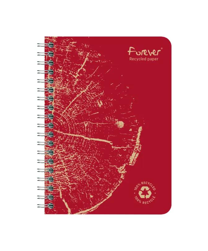 Clairefontaine Forever Recycled Wirebound Notebook - A6 Lined - 120 Pages - Assorted Colours