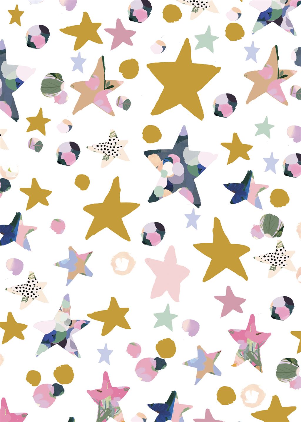 Stars Wrapping Paper Sheet by Stephanie Dyment