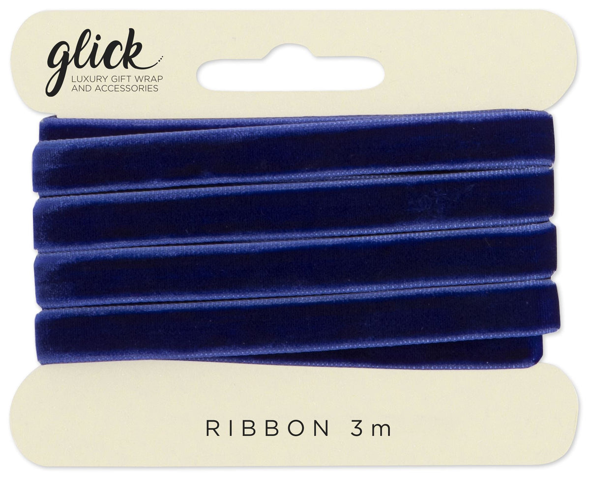 Fabric Velvet Navy Ribbon (2m)
