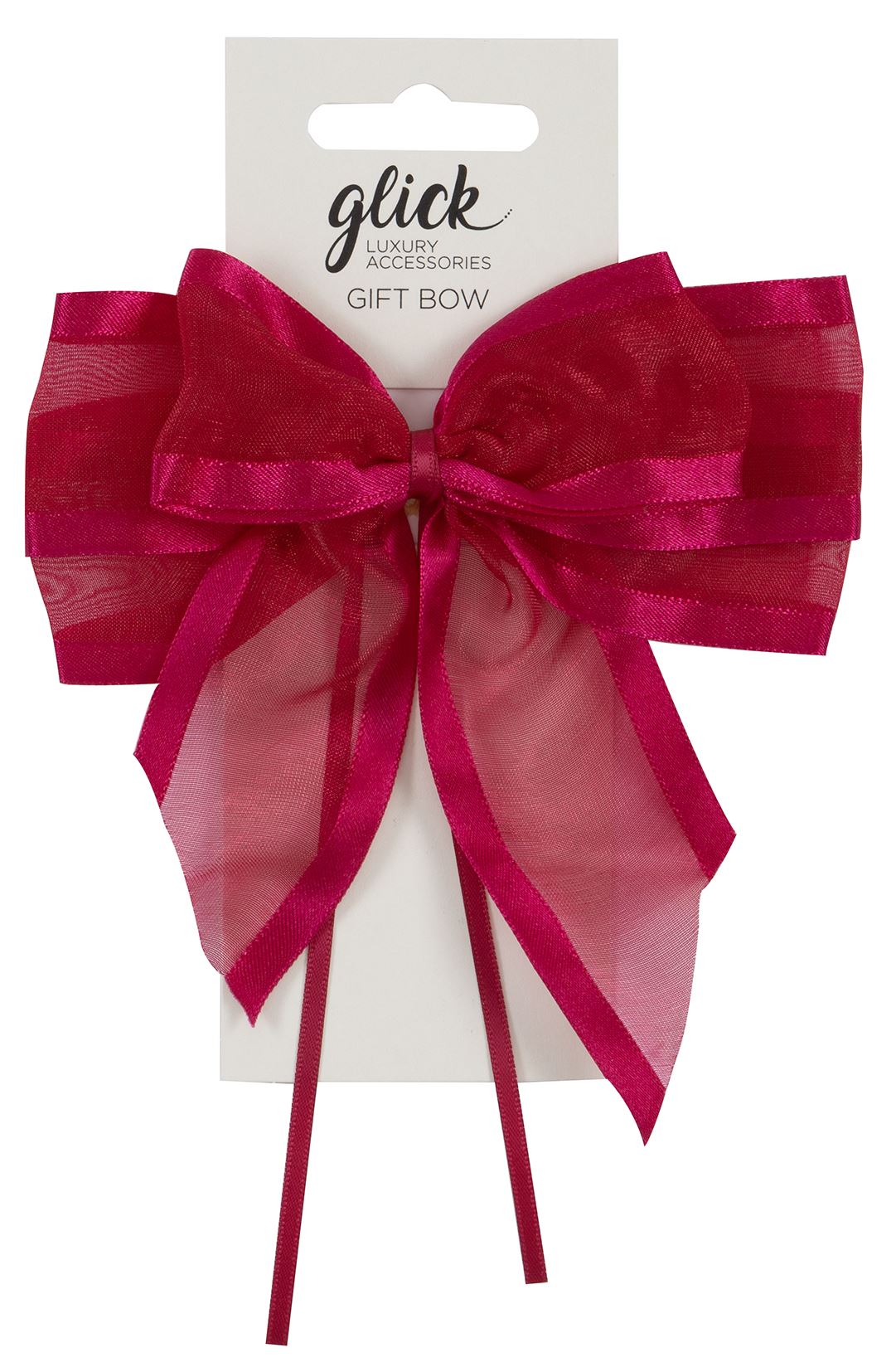 Hot Pink Satin-Edge Ribbon Bow