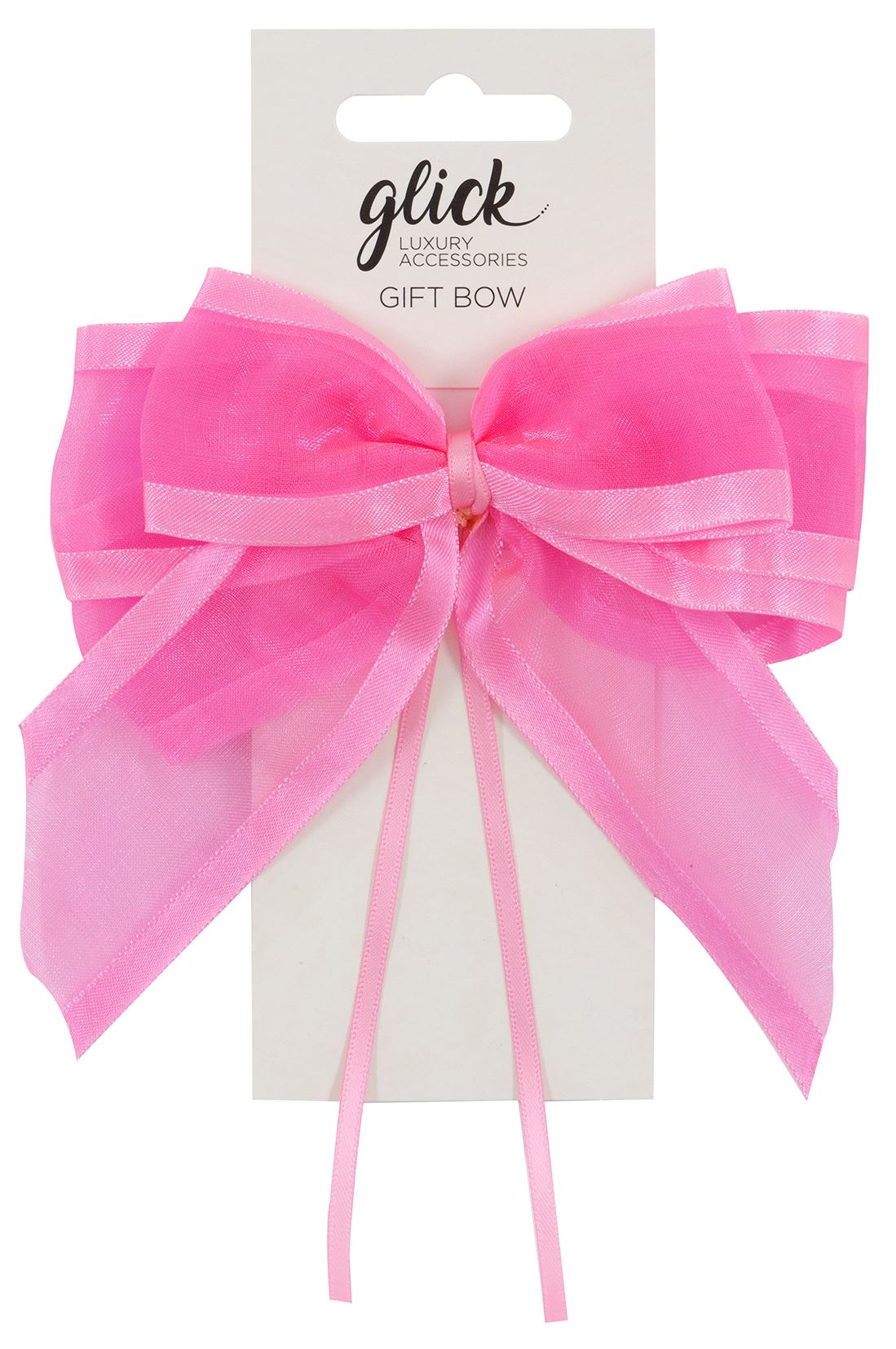 Neon Pink Satin-Edge Ribbon Bow